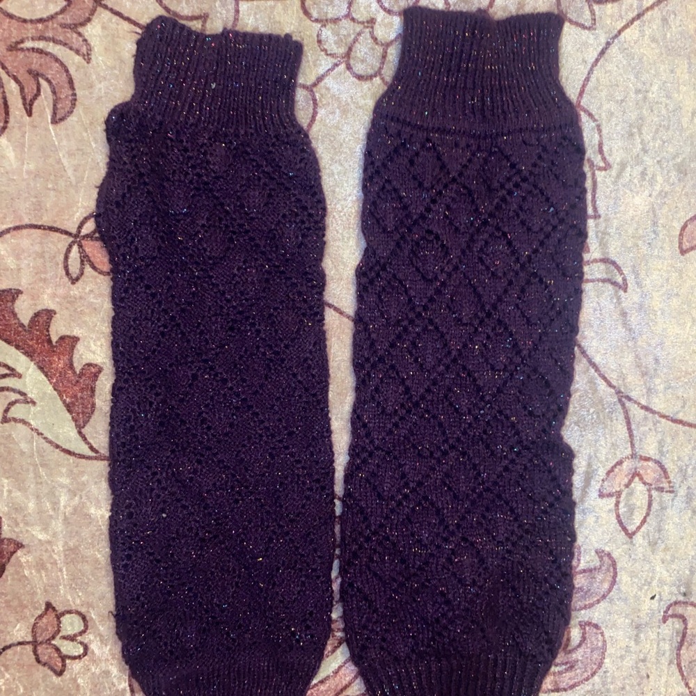 Sparkle & Fade Purple Knit Leg Warmers
